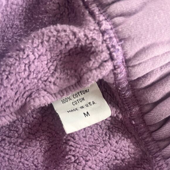 Set Active Two Piece Lounge Set Sweats Comfort Heavy Cotton Lavender Logo M READ - Picture 7 of 12